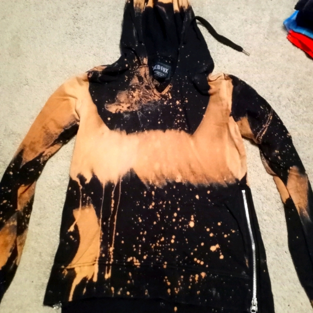 Bleach dyed hoodie
